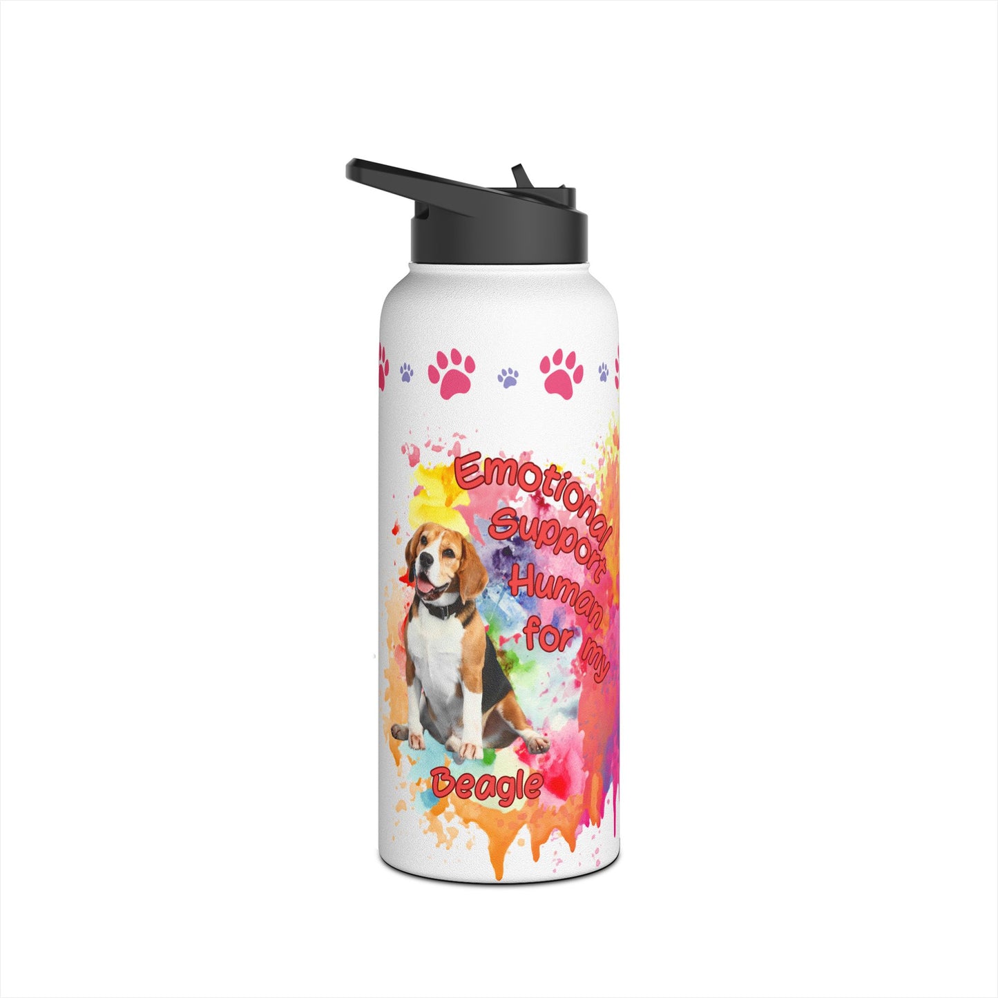 Emotional Support Human for my Beagle Water Bottle