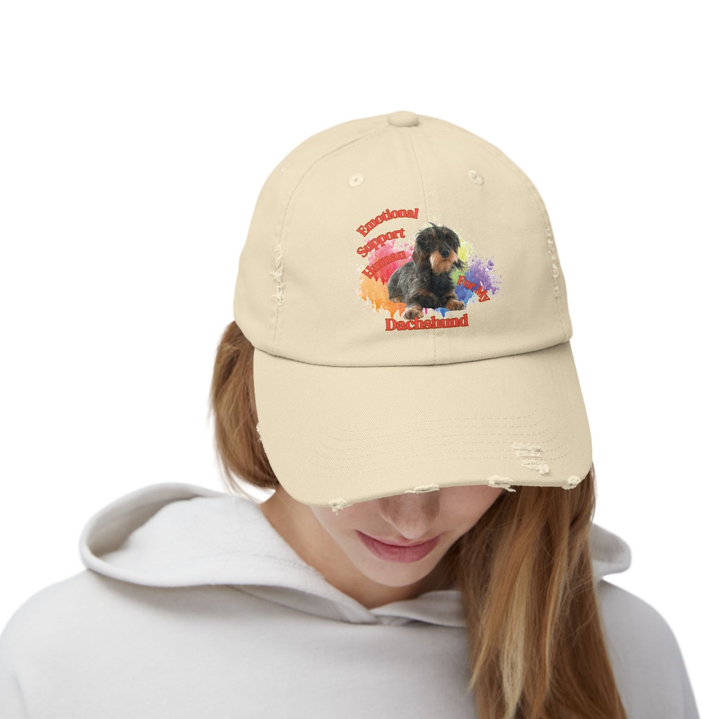 Emotional Support Human for my Dachshund wire haired hat