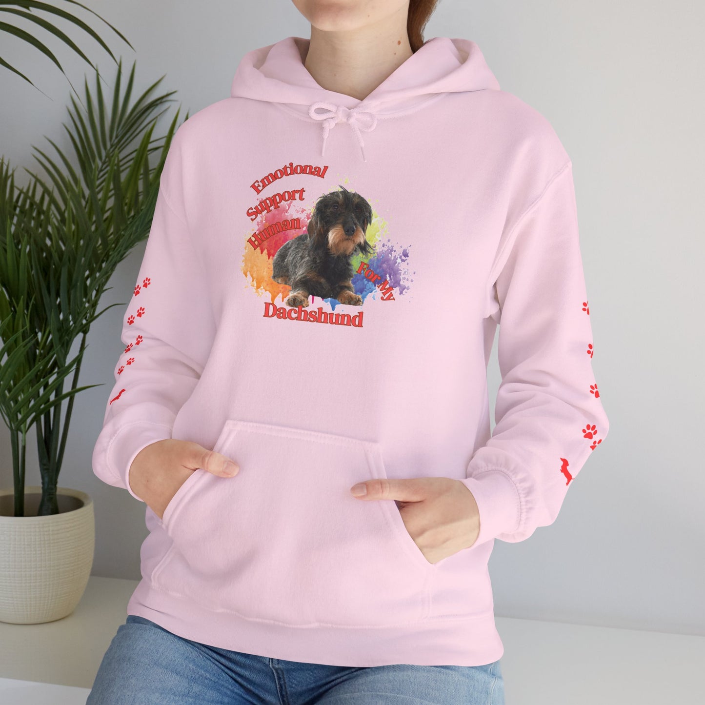 Emotional Support Human for my Dachshund Wire haired Hoodie
