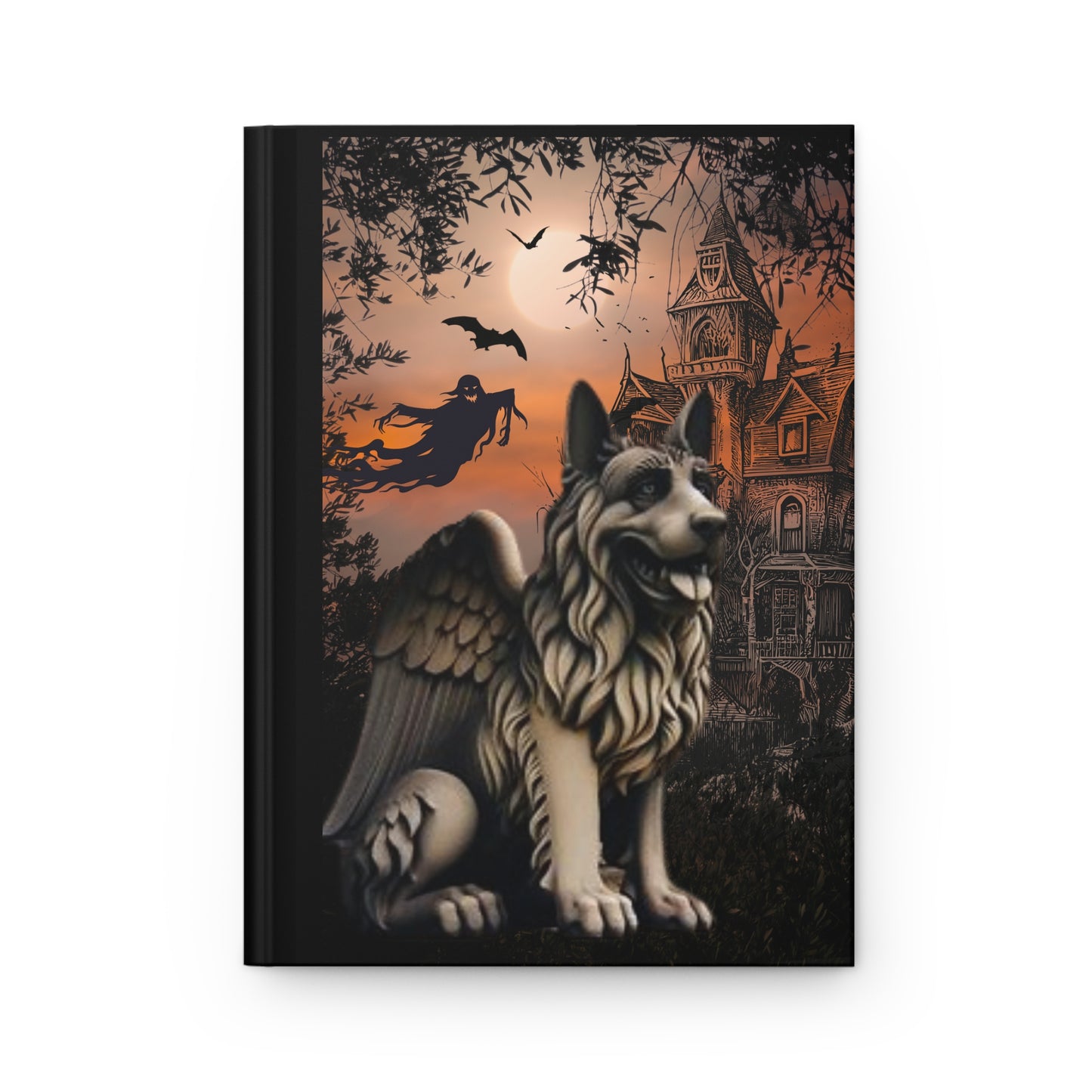 German Shepherd Gargoyle Hardcover Journal Matte