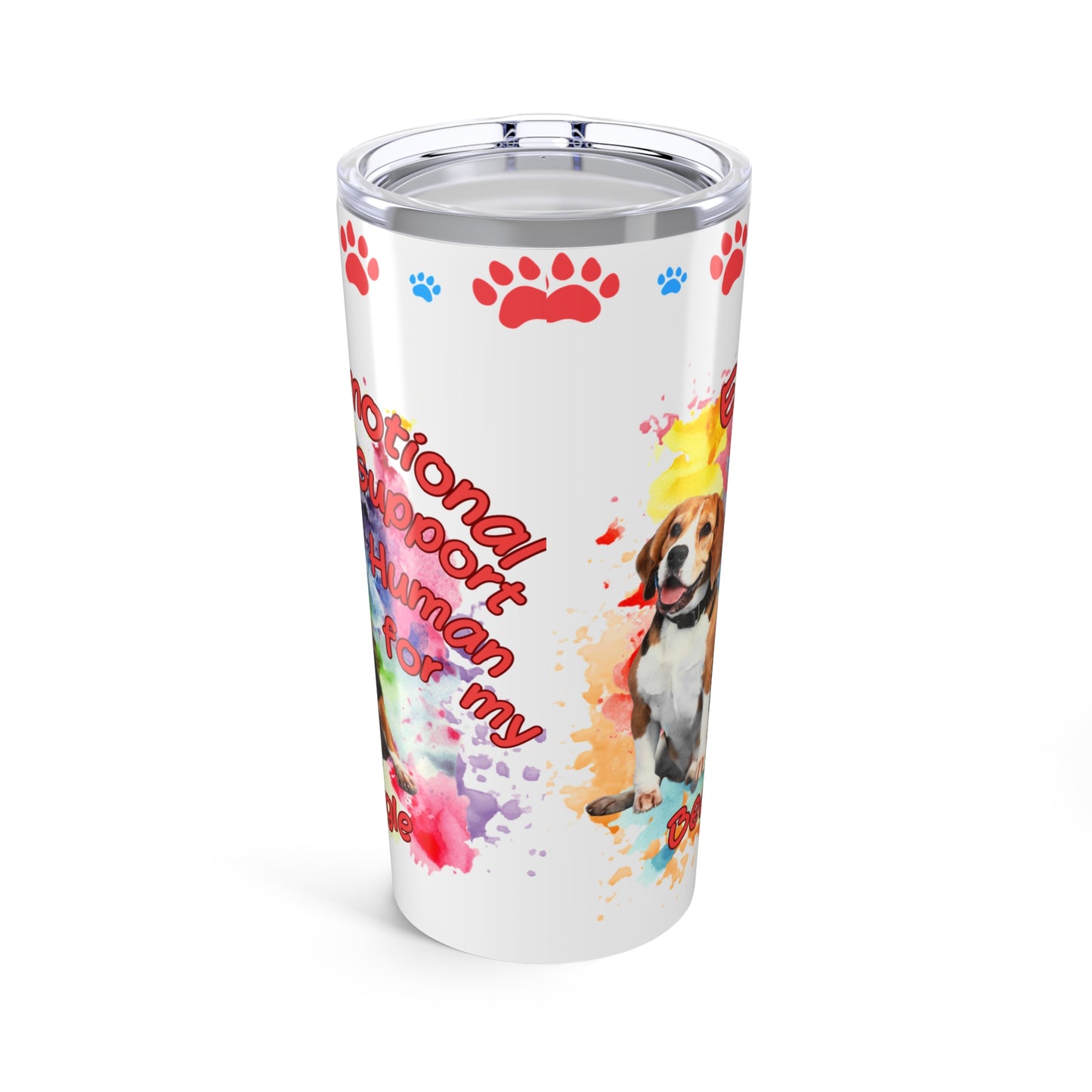 Emotional Support Human for my Beagle Stainless Steel Coffee Tumbler