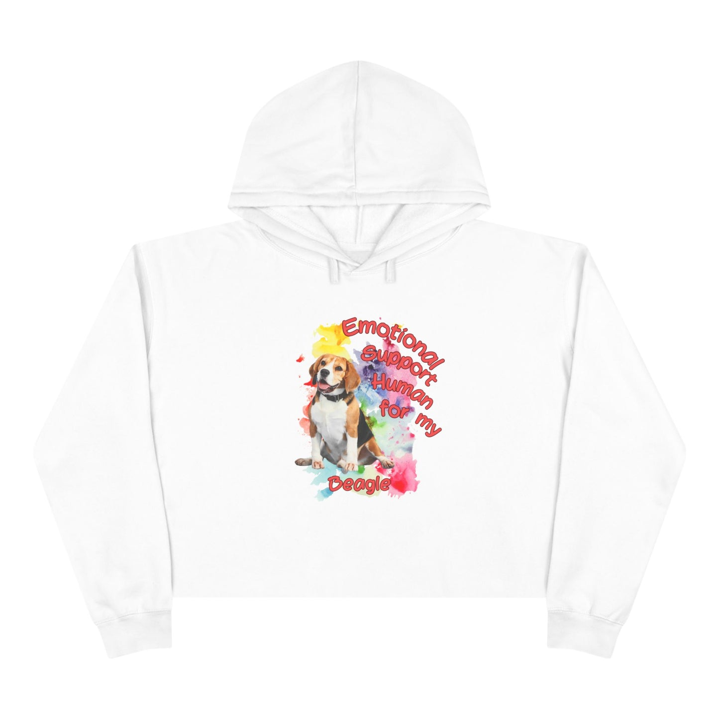 Emotional Support Human Beagle Crop Hoodie - Perfect Gift for Dog Lovers