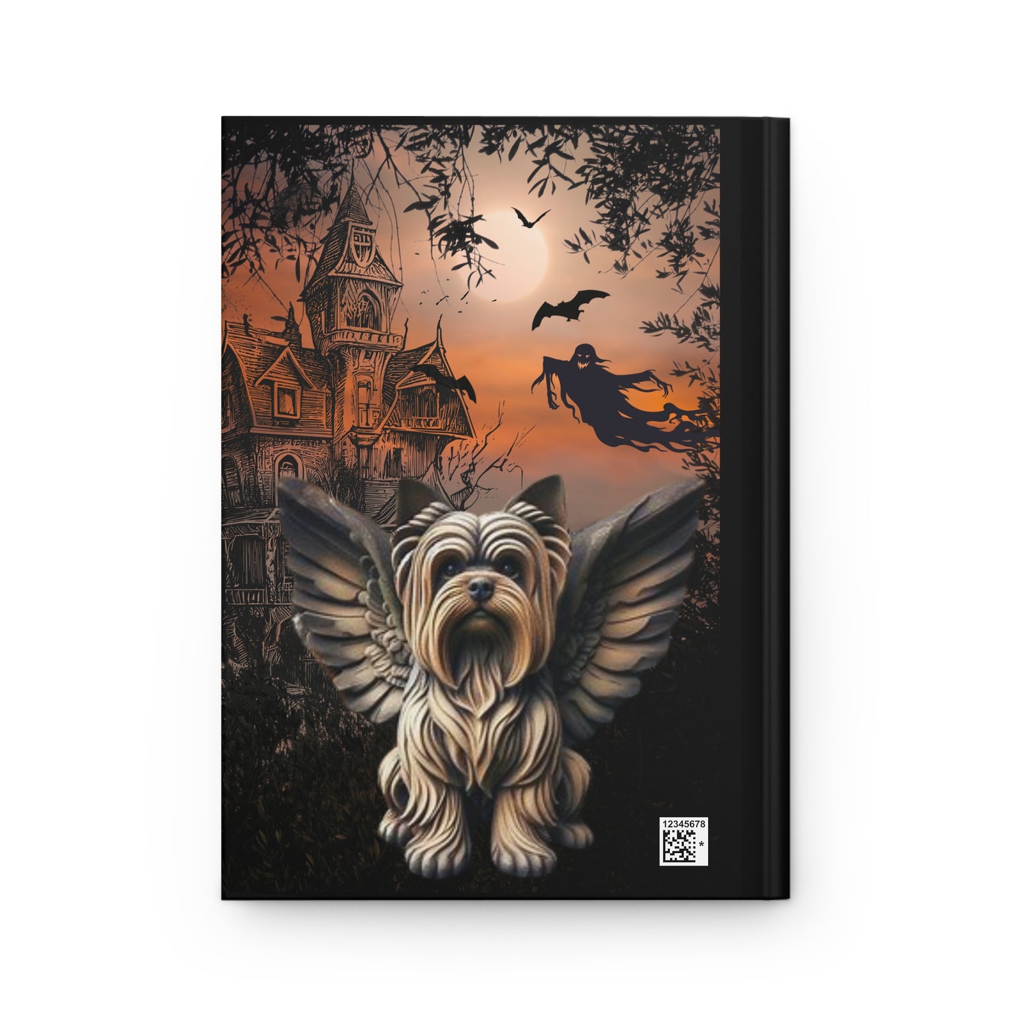 Yorkie Gargoyle guardian angel Hardcover Journal Matte