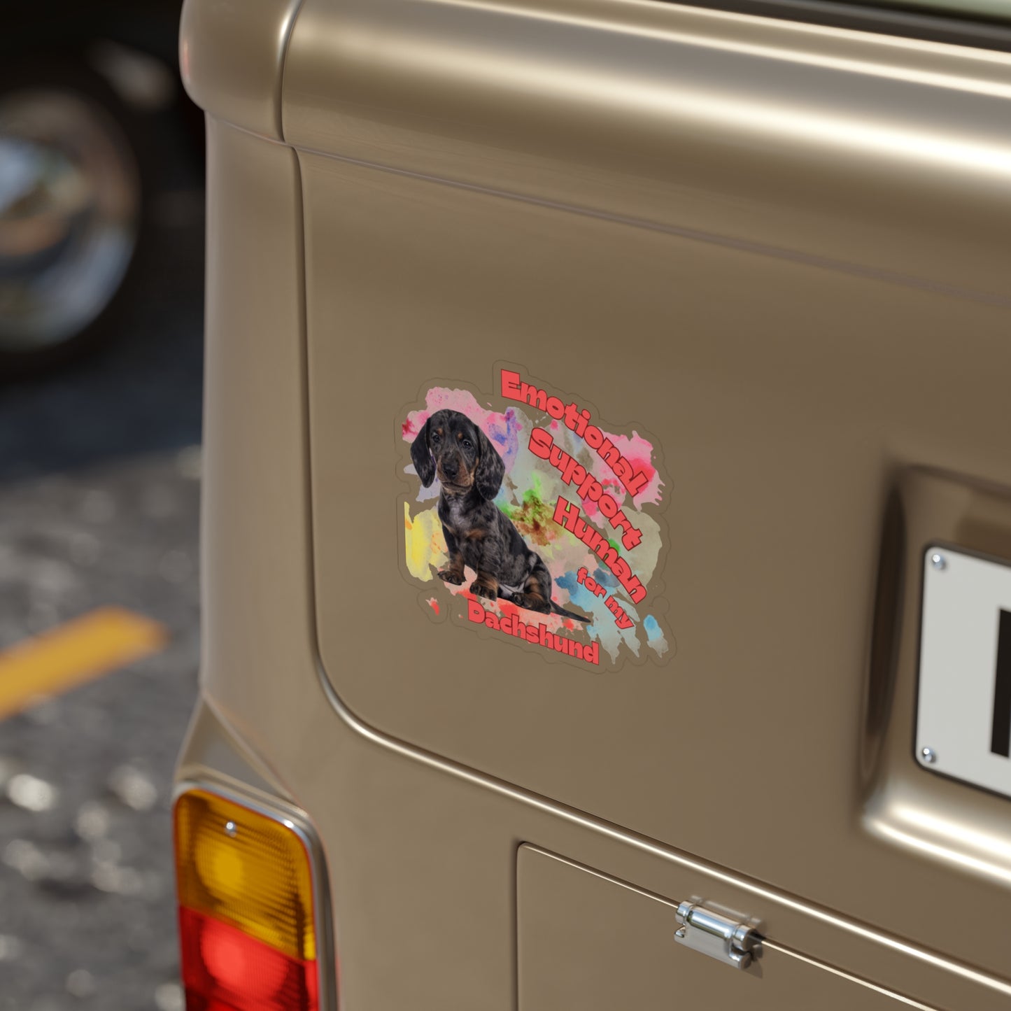 Emotional Support Human for my Dachshund Smooth Hair Sticker
