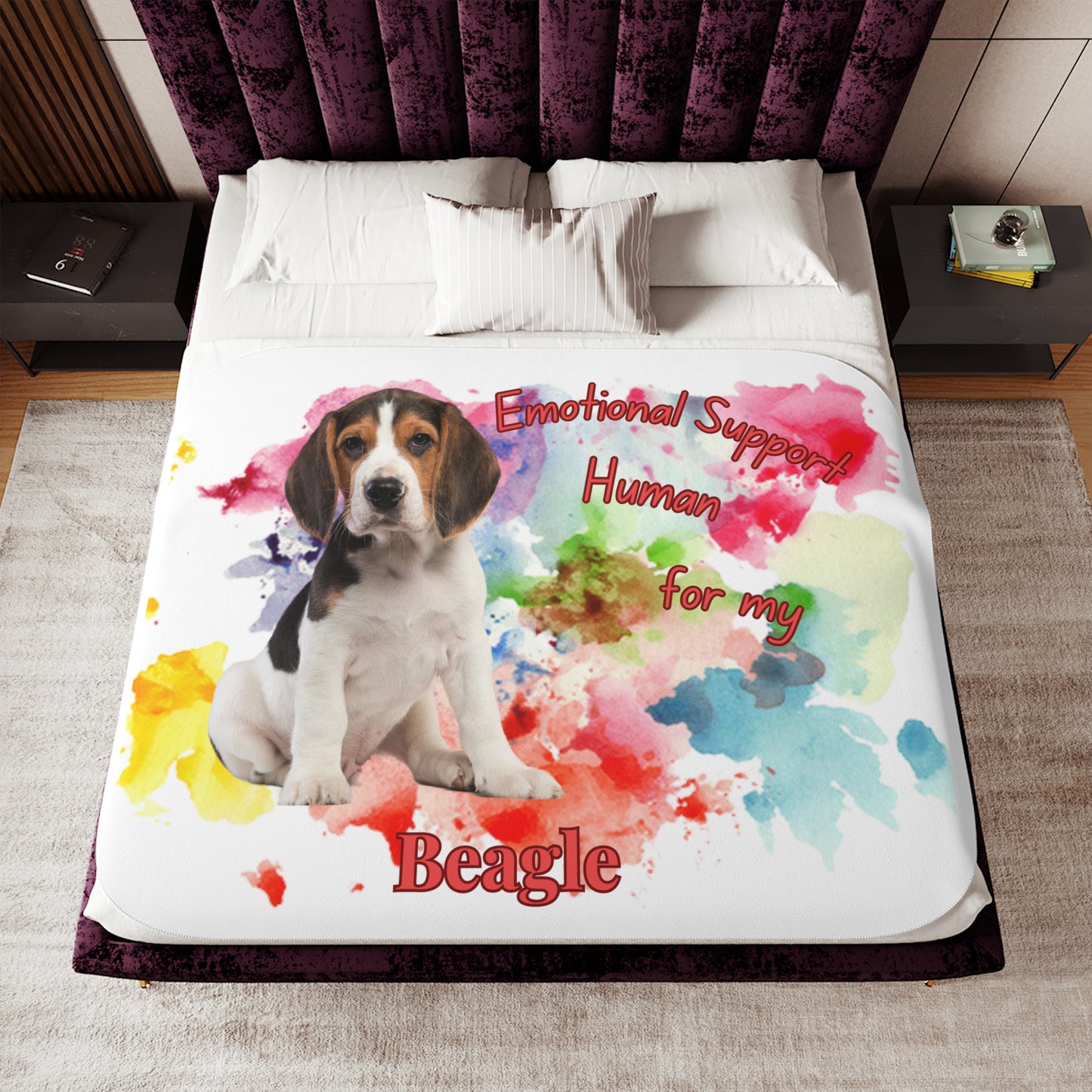 Emotional Support Human for my Beagle - Cozy Sherpa Blanket