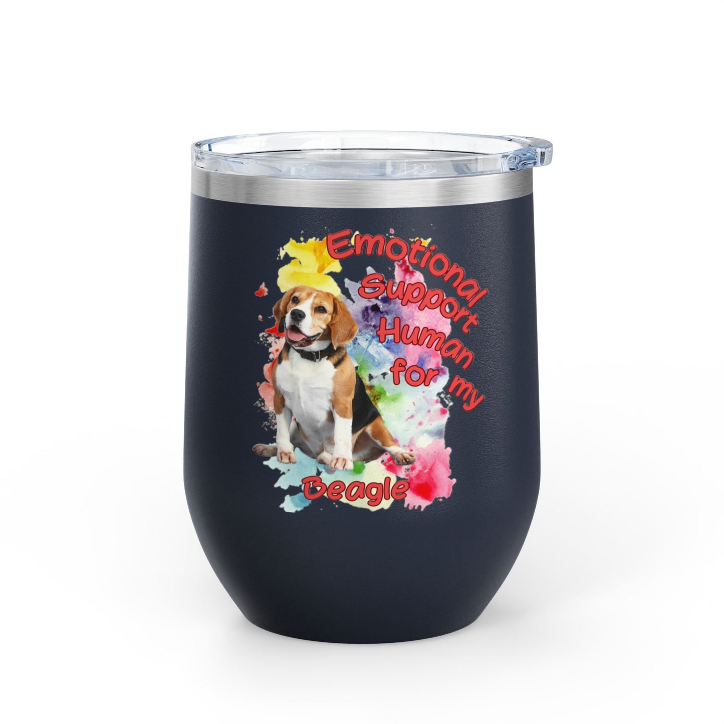 Emotional Support Human for my Beagle Wine Tumbler