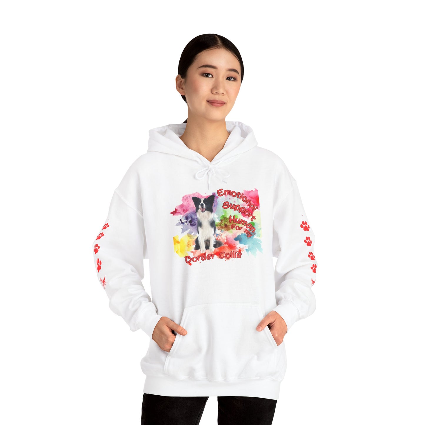 Emotional Support Human for my Border Collie Hoodie