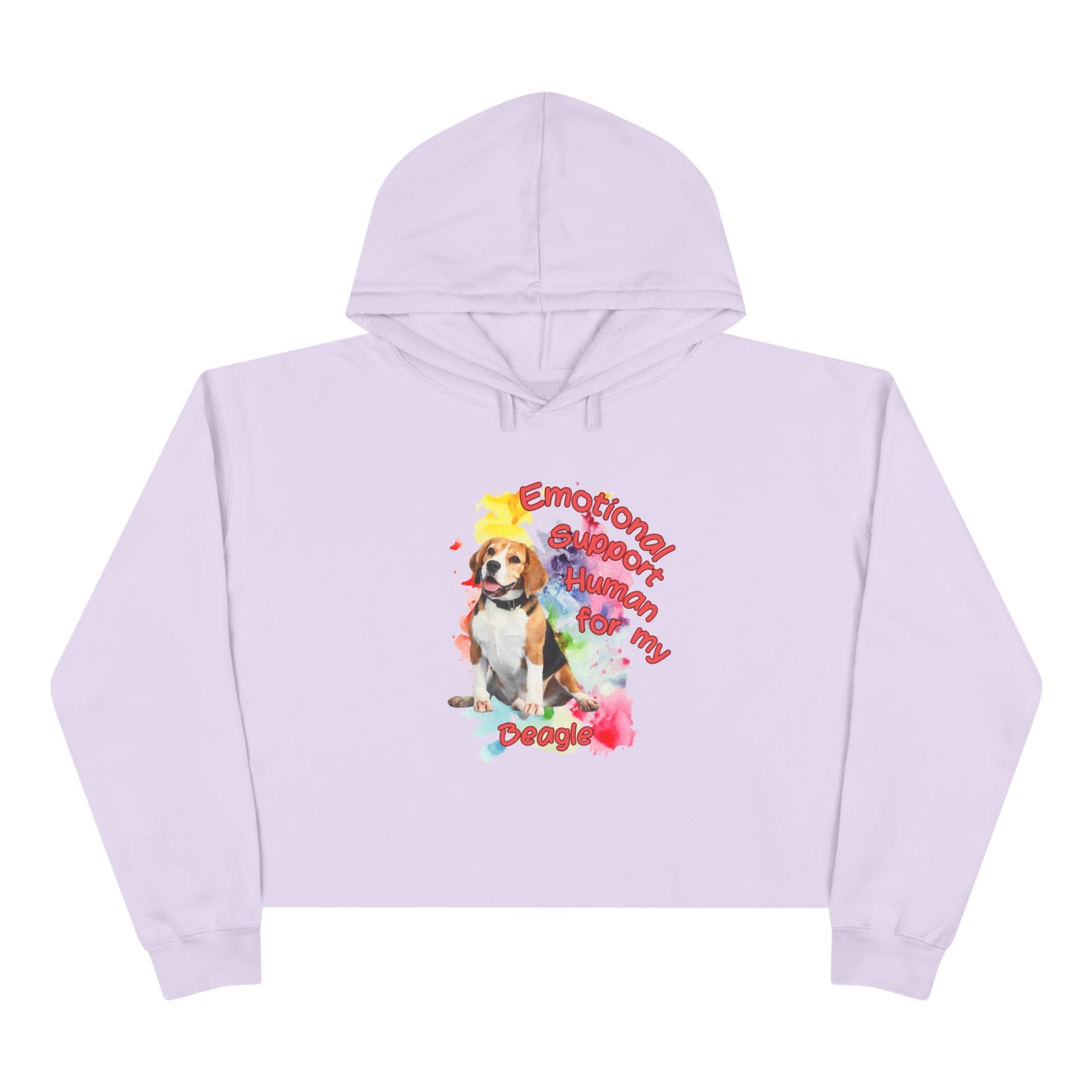 Emotional Support Human Beagle Crop Hoodie - Perfect Gift for Dog Lovers