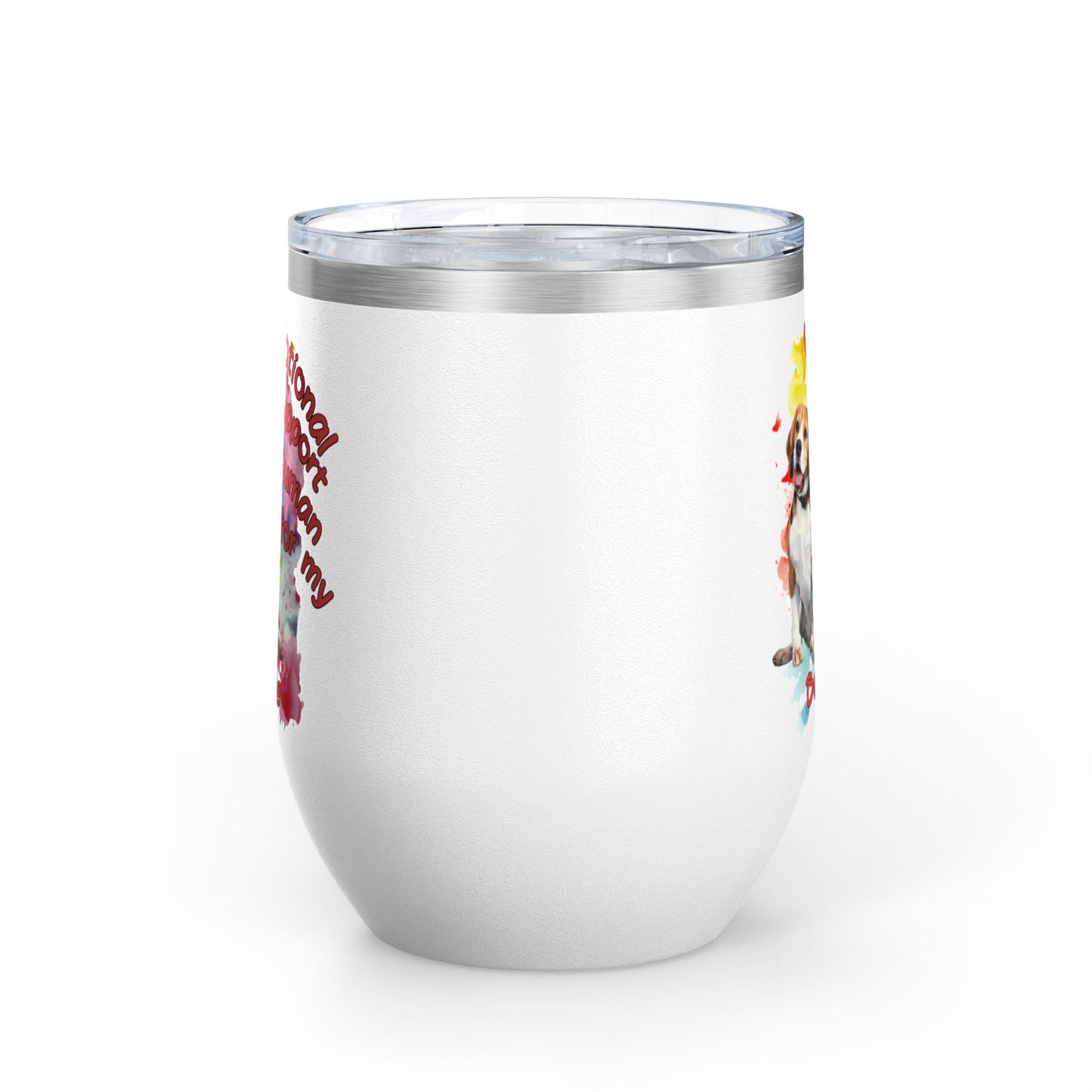 Emotional Support Human for my Beagle Wine Tumbler