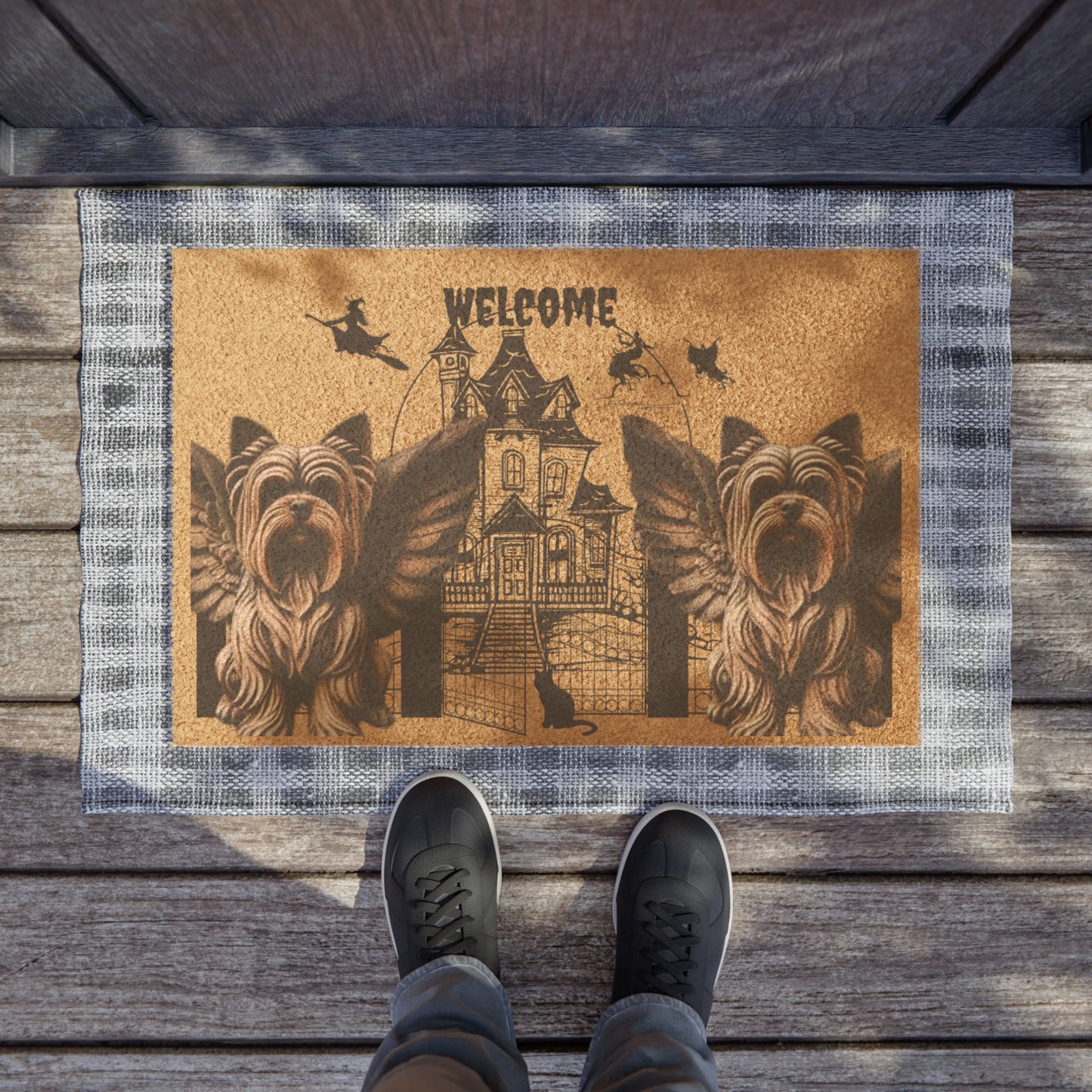 Yorkie Gargoyle Doormat