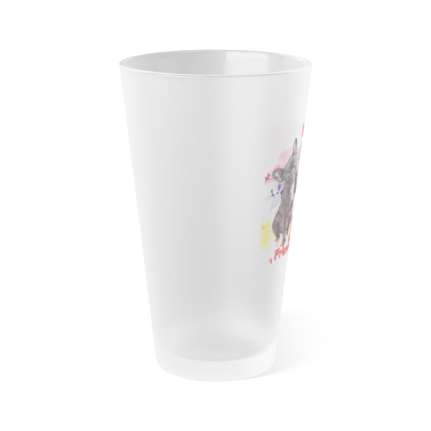 Emotional Support Human for my French Bulldog Frosted Pint Glass
