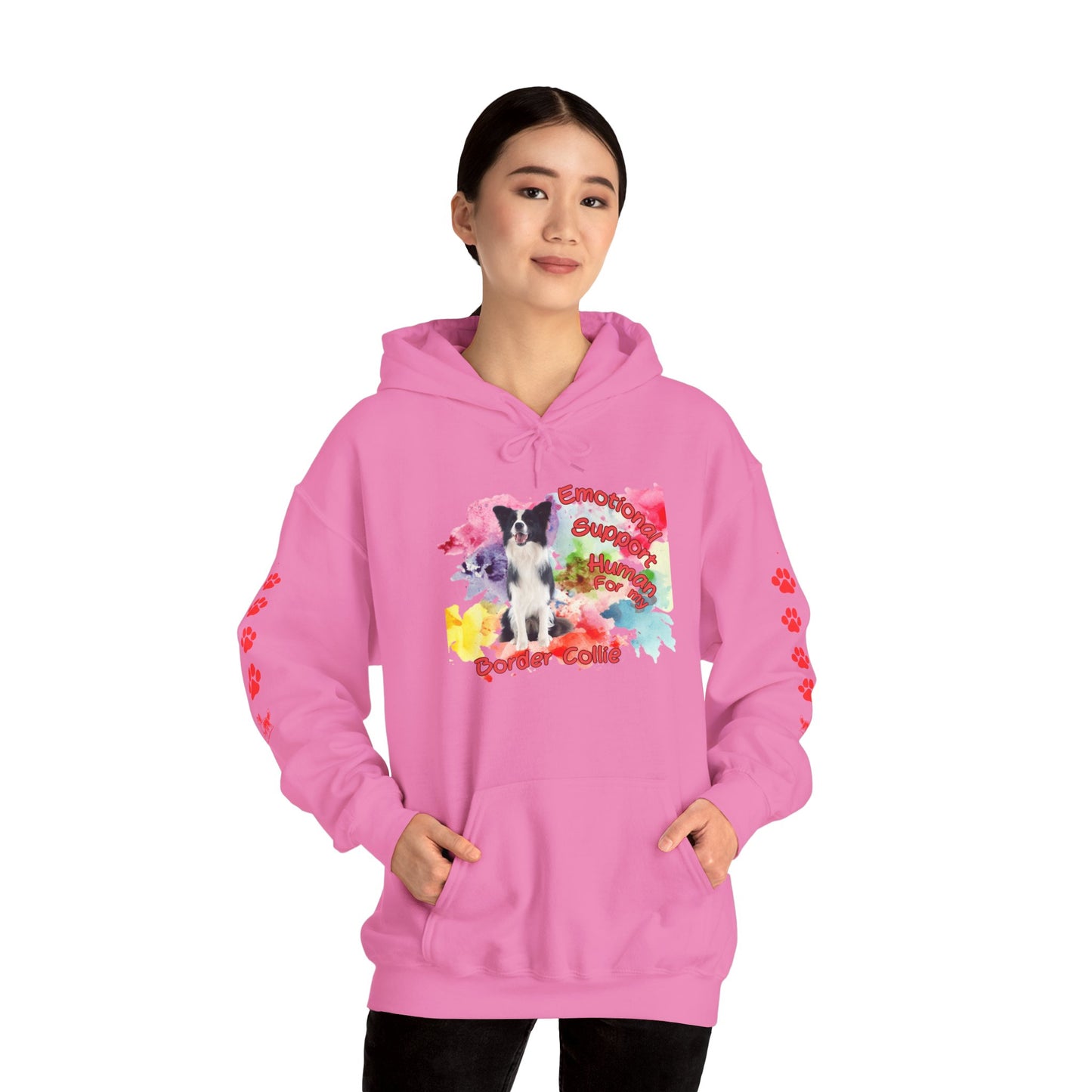 Emotional Support Human for my Border Collie Hoodie