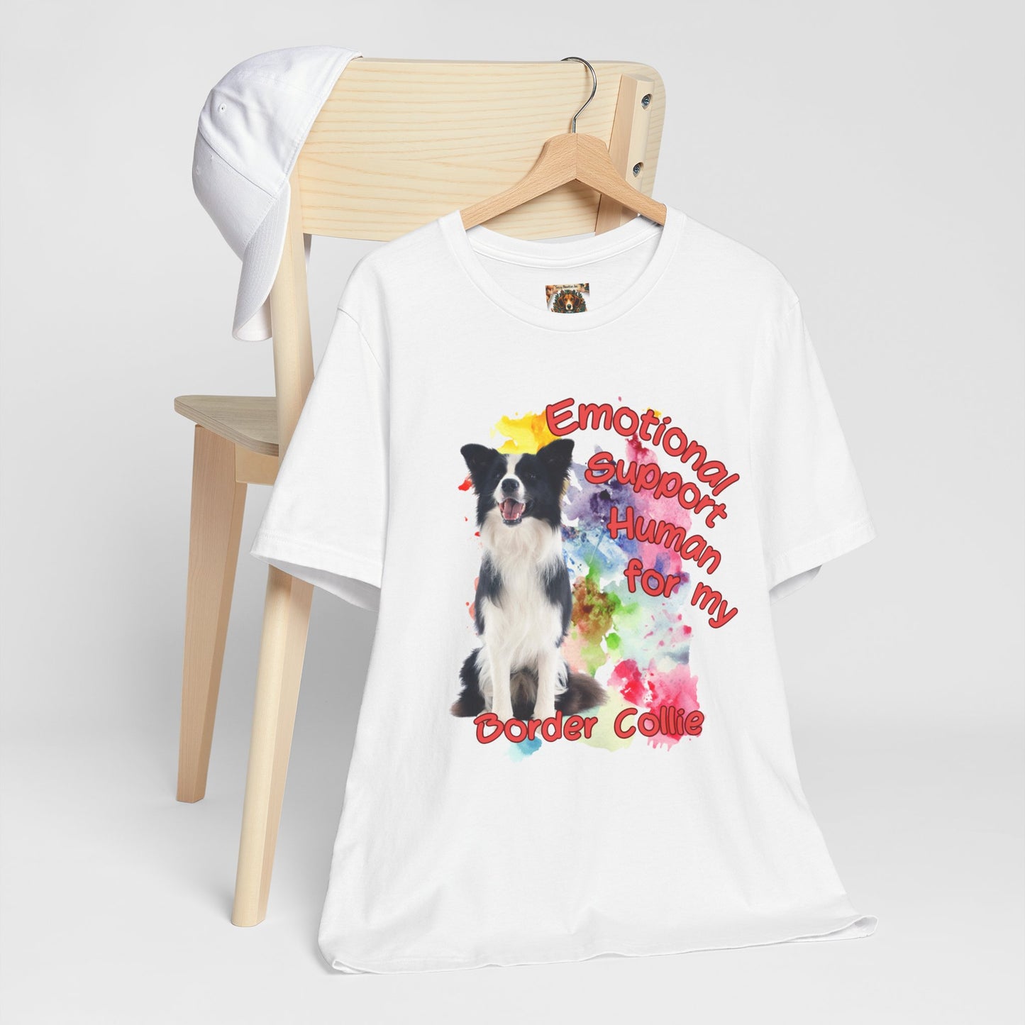Emotional Support Human Border Collie T-Shirt for Dog Lovers