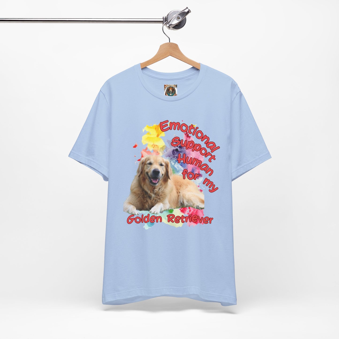 Emotional Support Dog Lover Tee - Unisex Jersey Short Sleeve Shirt for Golden Retriever Owners