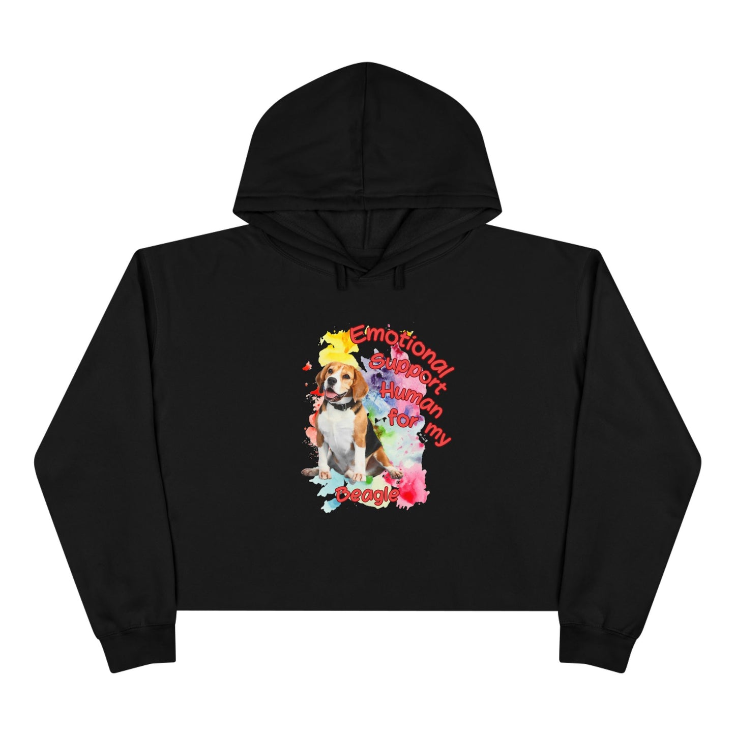 Emotional Support Human Beagle Crop Hoodie - Perfect Gift for Dog Lovers