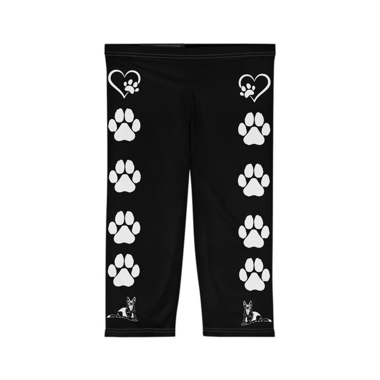 Paws and Hearts German Shepherd Women’s Capri Leggings.