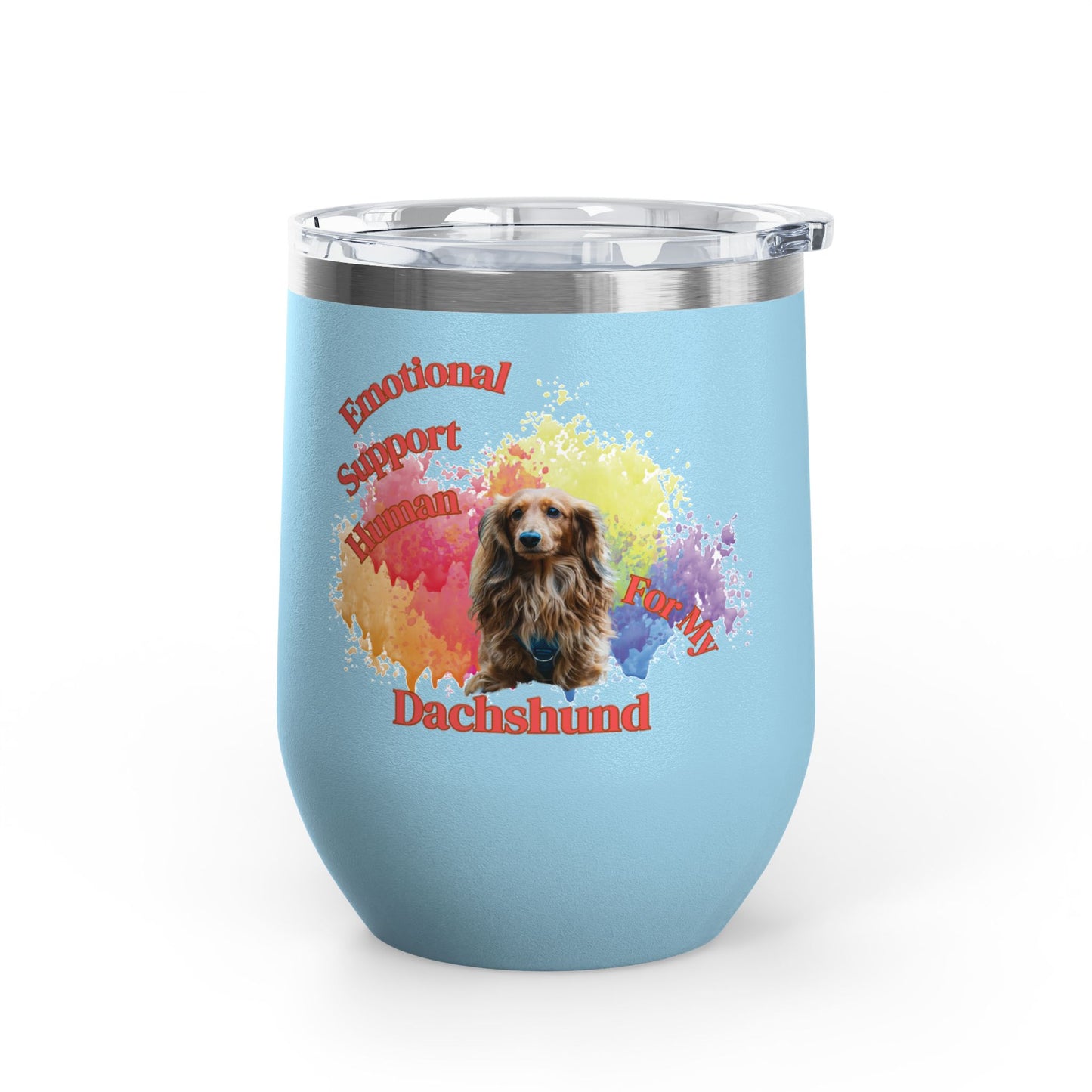 Emotional Support Human for my Dachshund Wine Tumbler