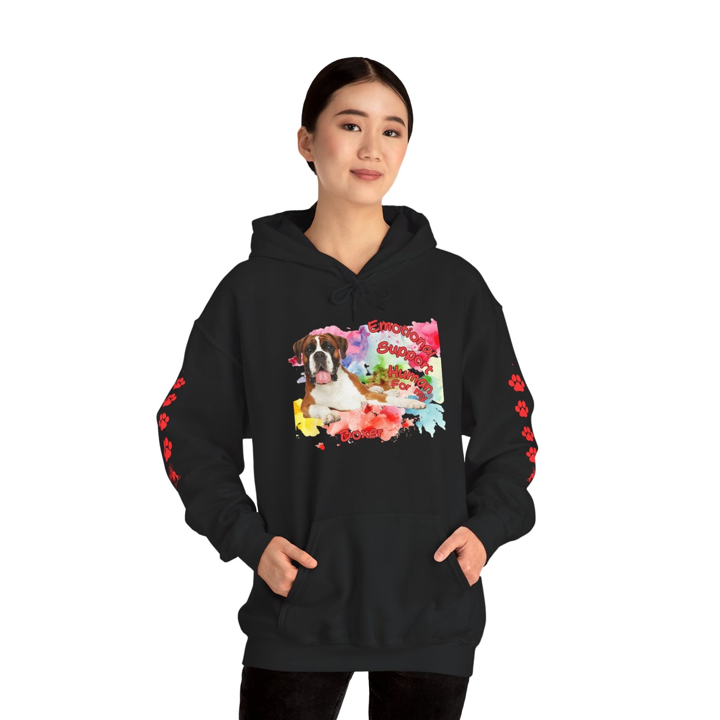 Emotional Support Human for my Boxer Hoodie