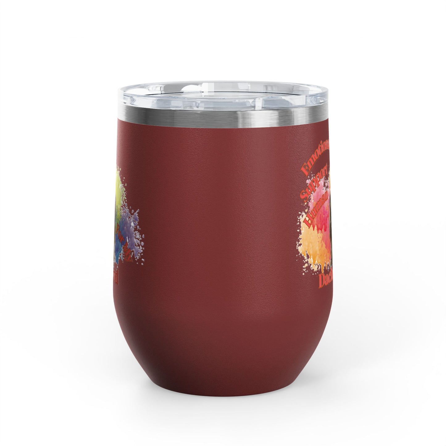 Emotional Support Human for my Dachshund Wine Tumbler