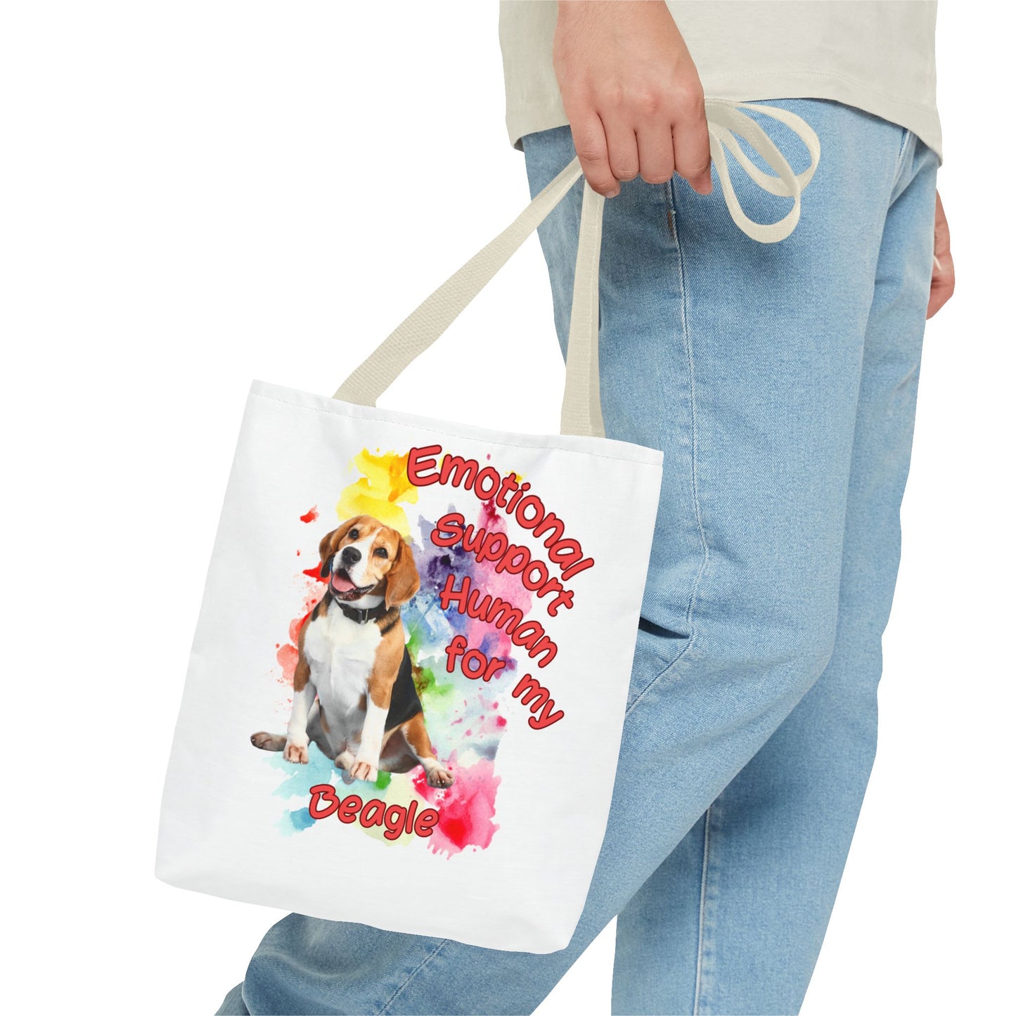 Emotional Support Human for my Beagle Tote Bag