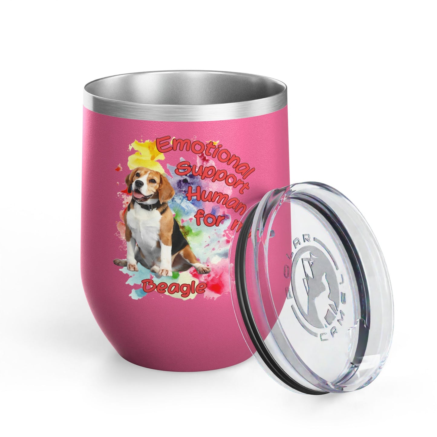 Emotional Support Human for my Beagle Wine Tumbler