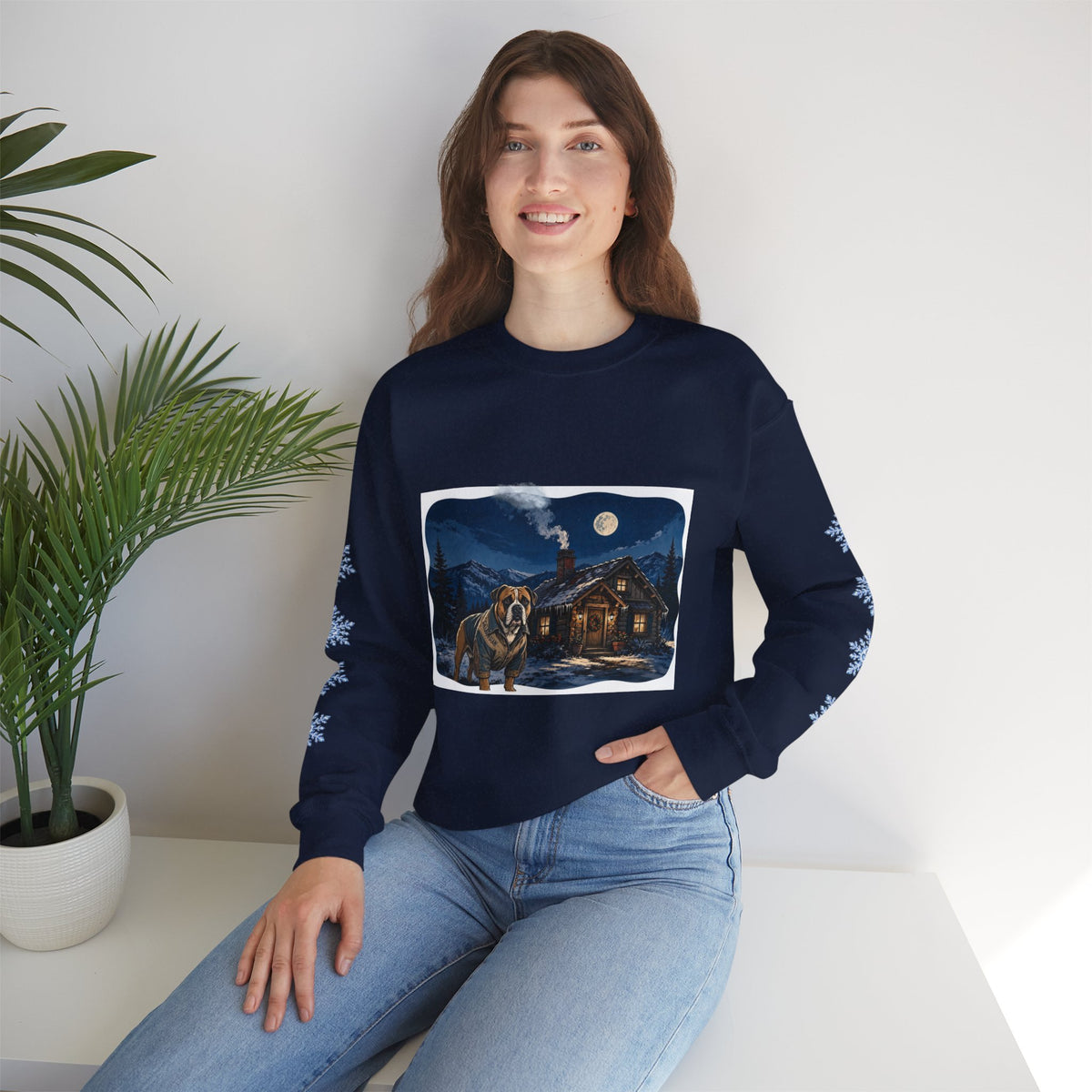 American Bulldog Smoky Mountain Christmas Sweatshirt