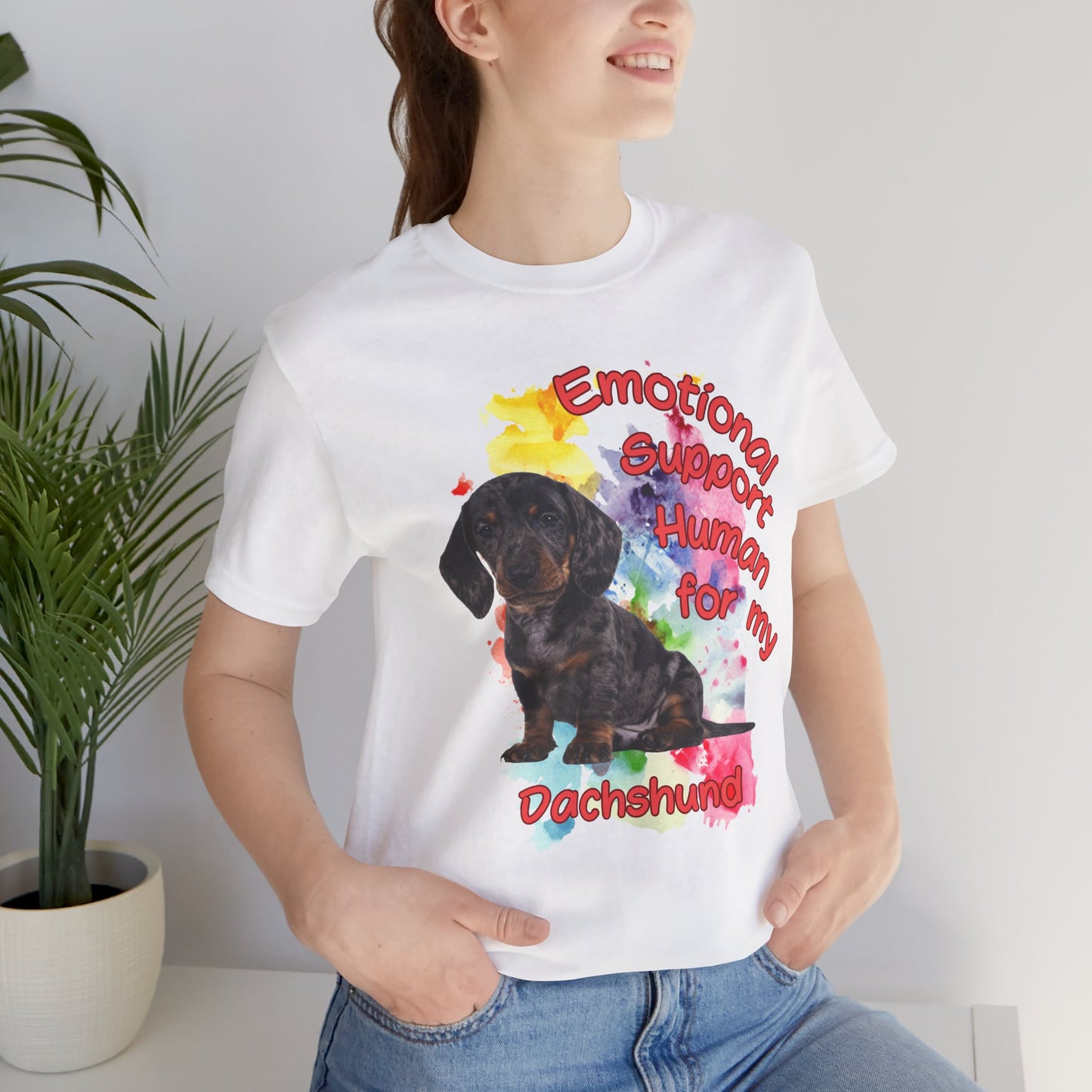 Emotional Support Human Dachshund Tee for Dog Lovers