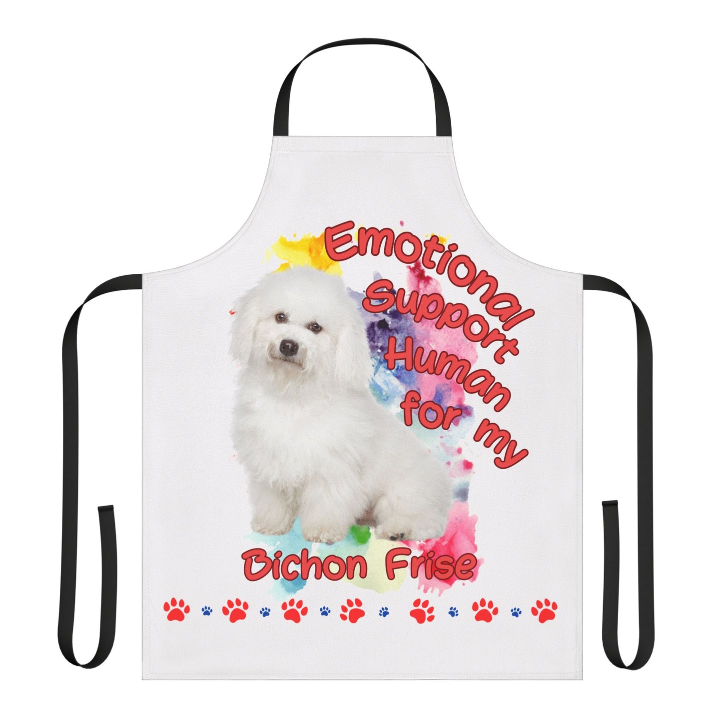 Emotional Support Human for my Bichon Frise Apron