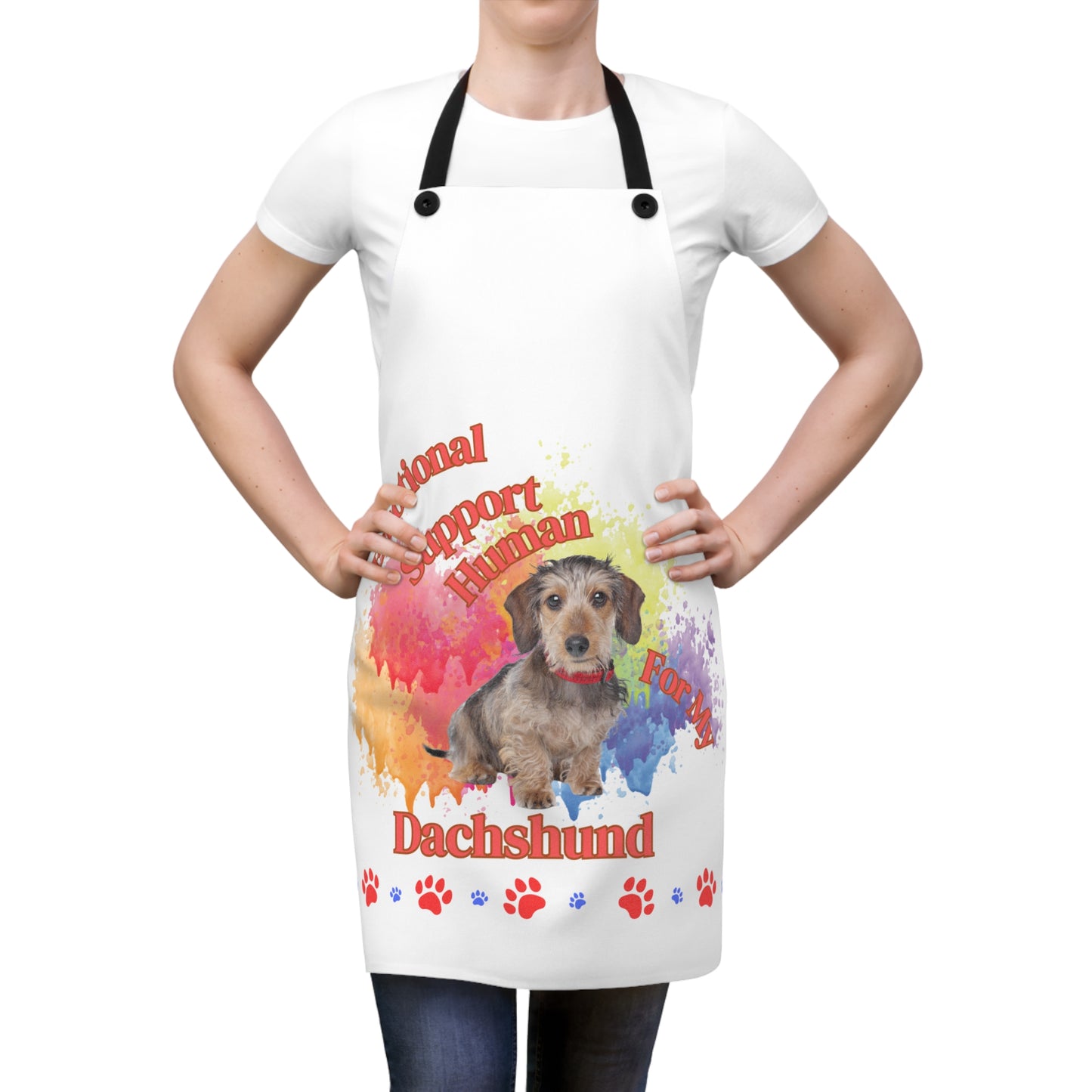 Emotional Support Human for my Dachshund, Wire Haired, Apron