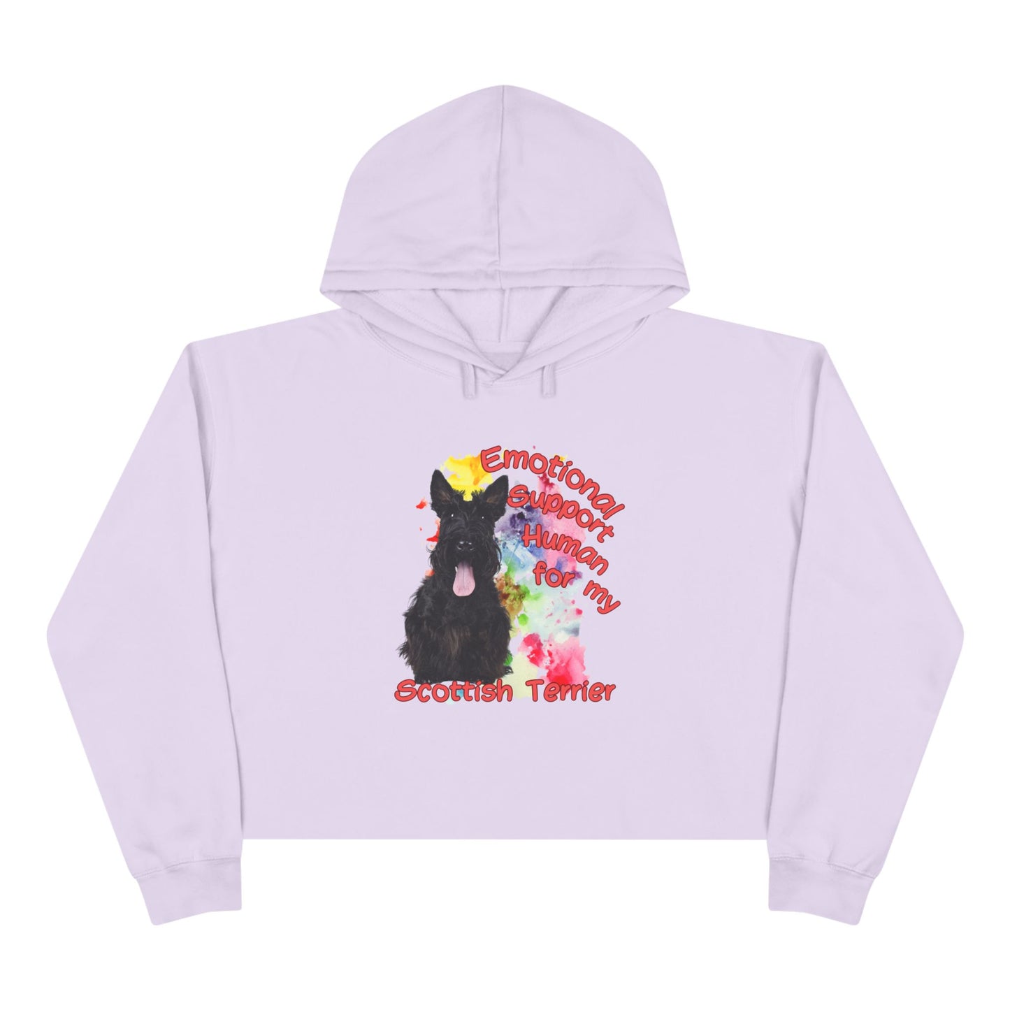 Emotional Support Human for my Scottish Terrier Crop Hoodie - Cute Pet Lover Gift
