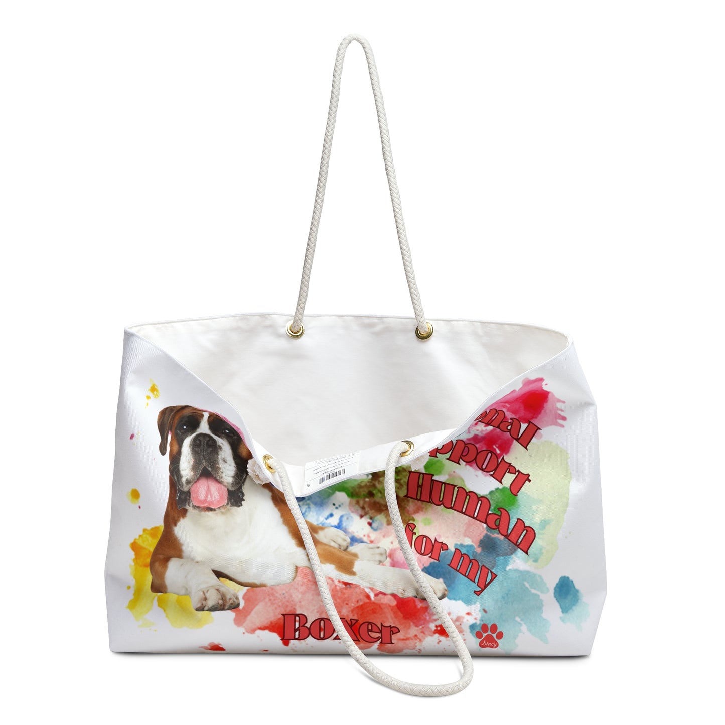 Emotional Support Human for my Boxer Weekender Bag