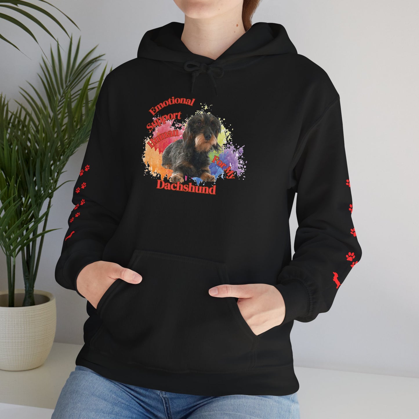 Emotional Support Human for my Dachshund Wire haired Hoodie