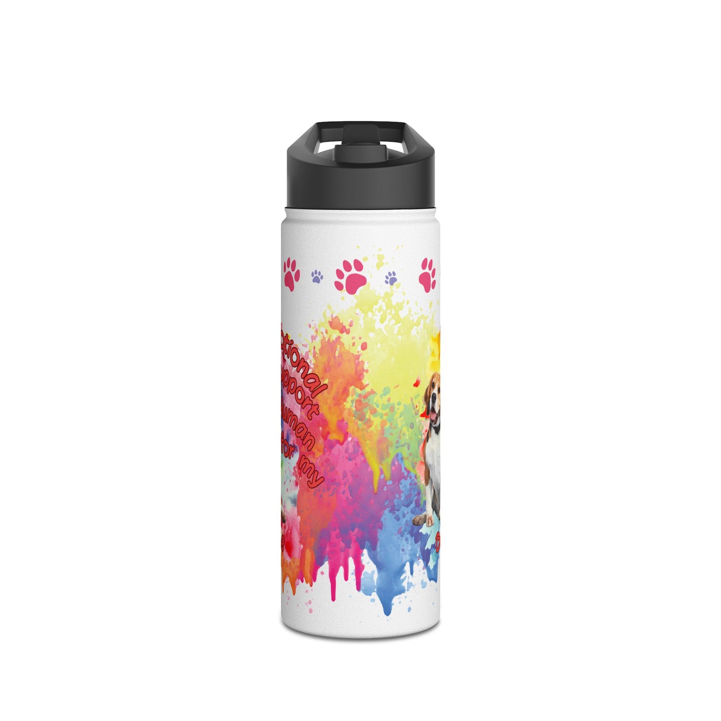 Emotional Support Human for my Beagle Water Bottle