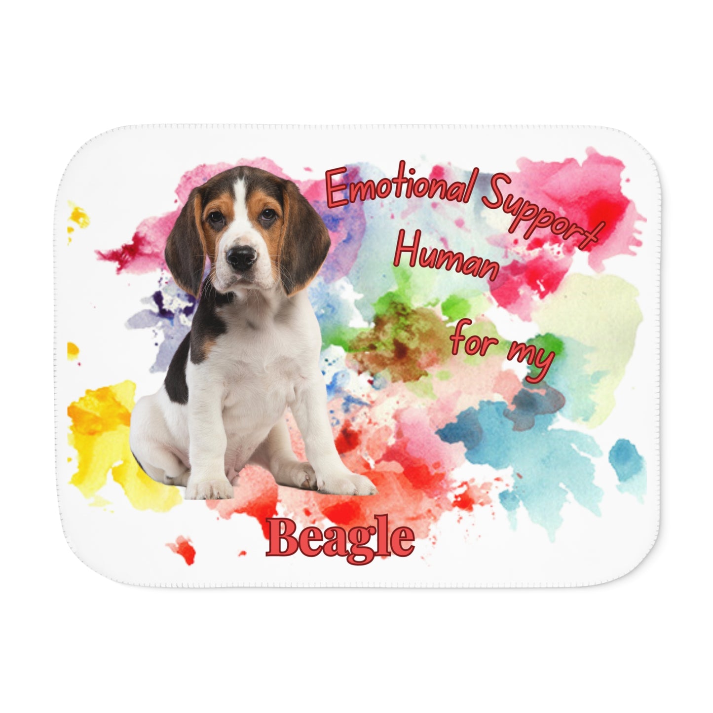 Emotional Support Human for my Beagle - Cozy Sherpa Blanket