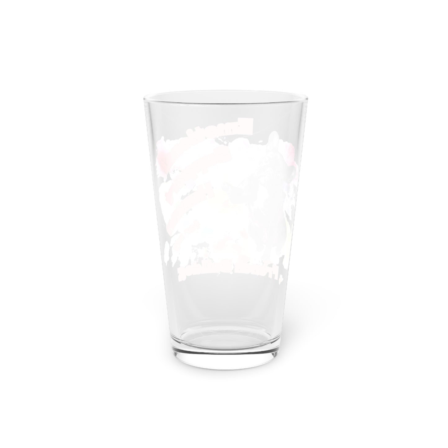 Emotional Support Human for my French Bulldog Clear Pint Glass