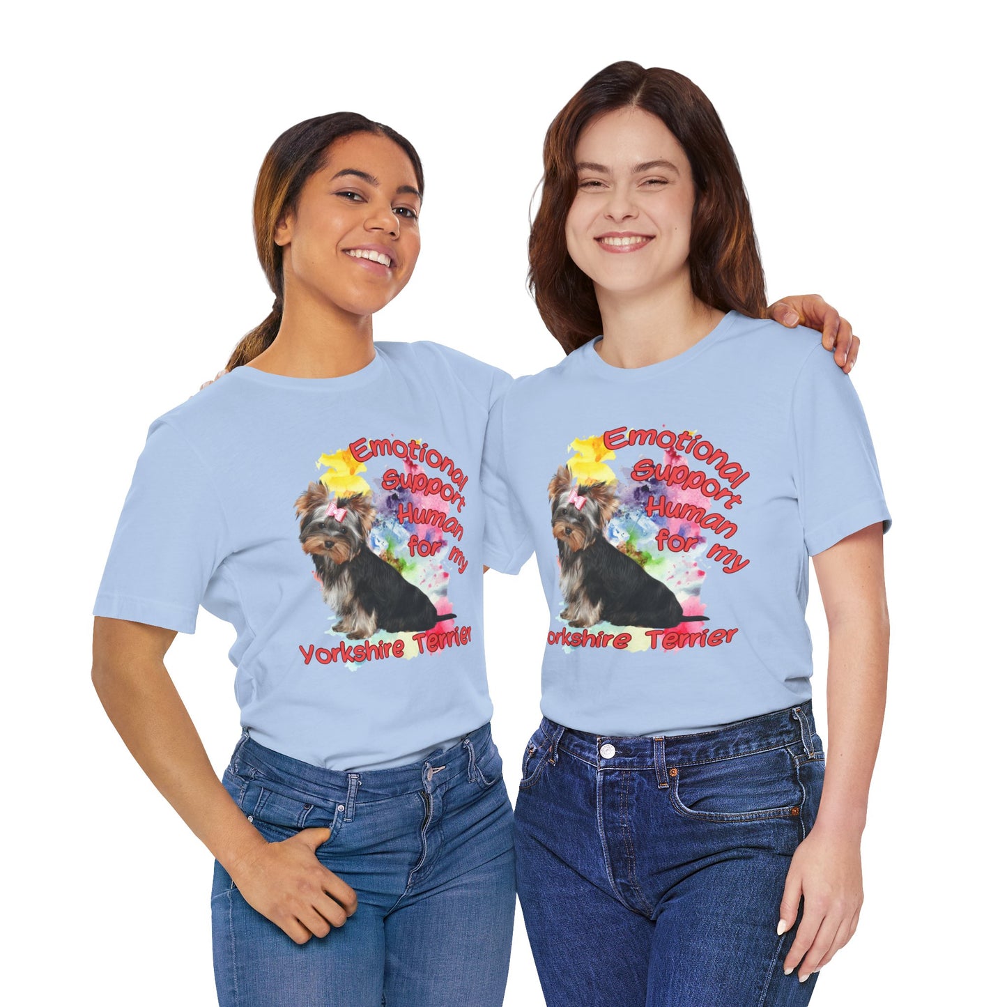 Emotional Support Human Yorkshire Terrier Tee