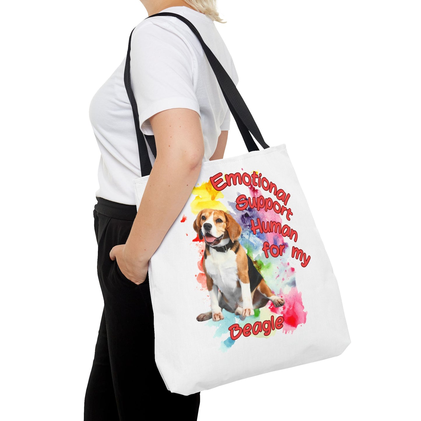 Emotional Support Human for my Beagle Tote Bag