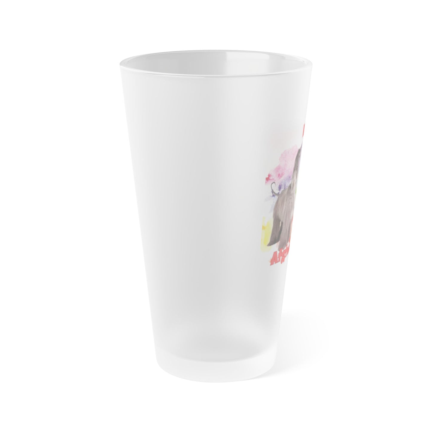 Emotional Support Human for my Afghan Hound frosted Pint glass