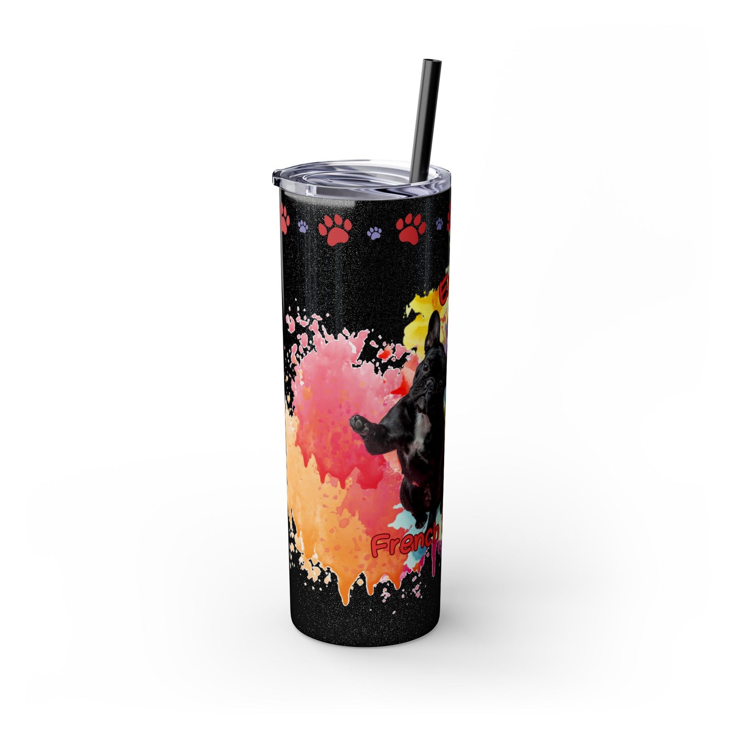 Emotional Support Human for French Bulldog Skinny Tumbler