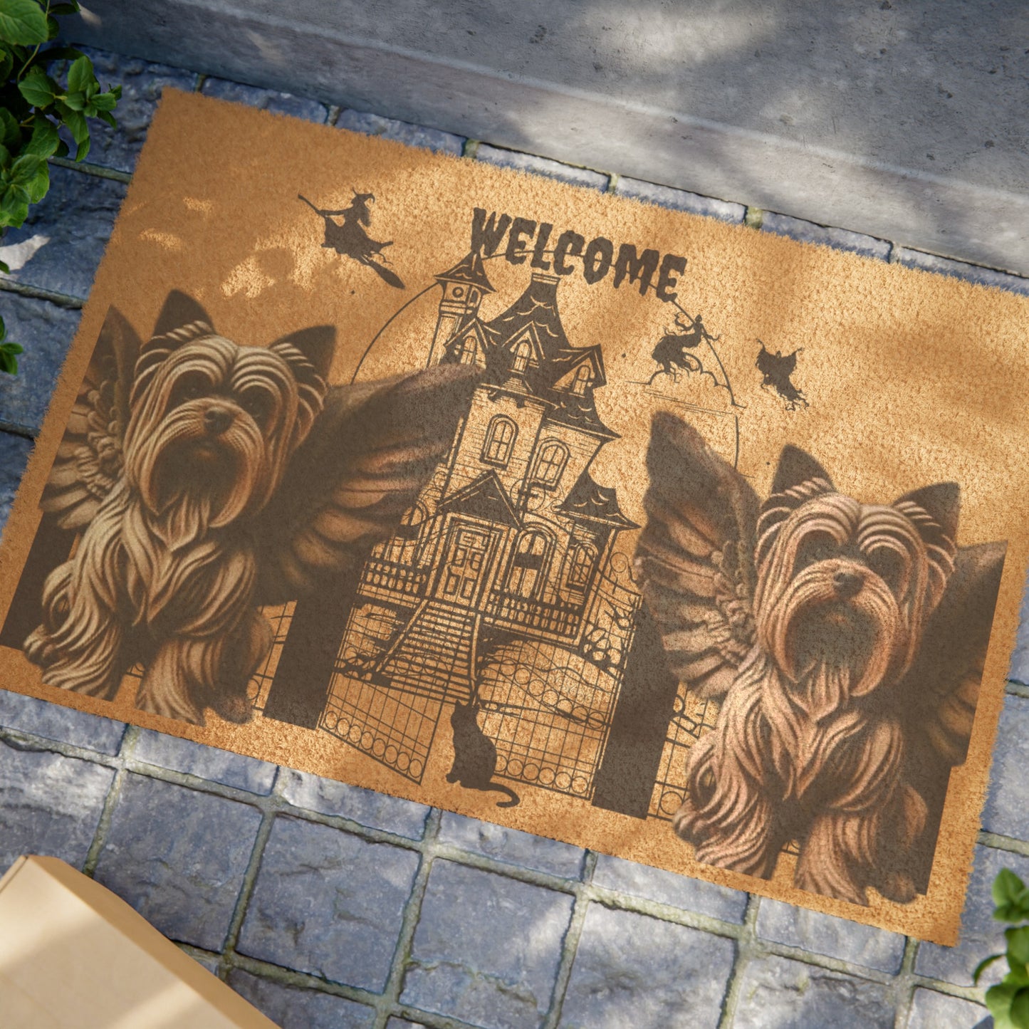 Yorkie Gargoyle Doormat