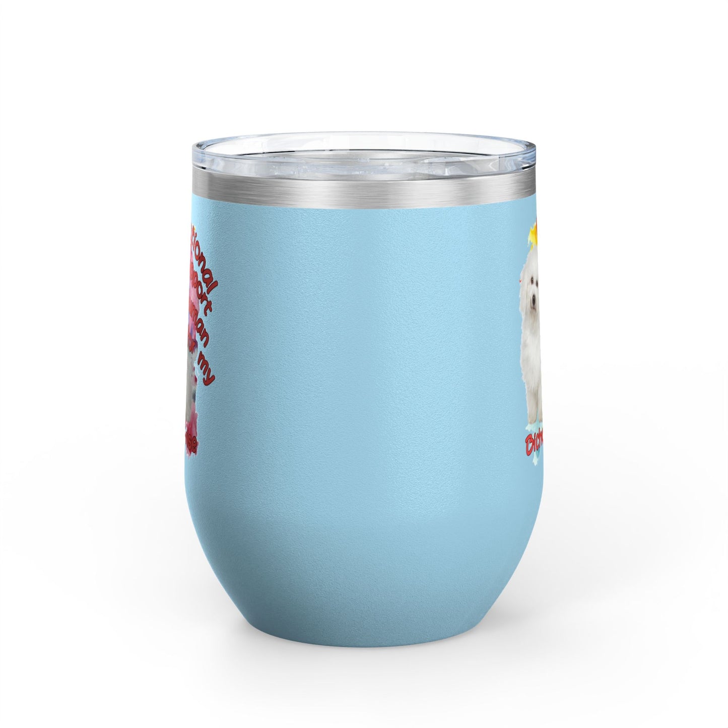 Emotional Support Human for my Bichon Frise Wine Tumbler