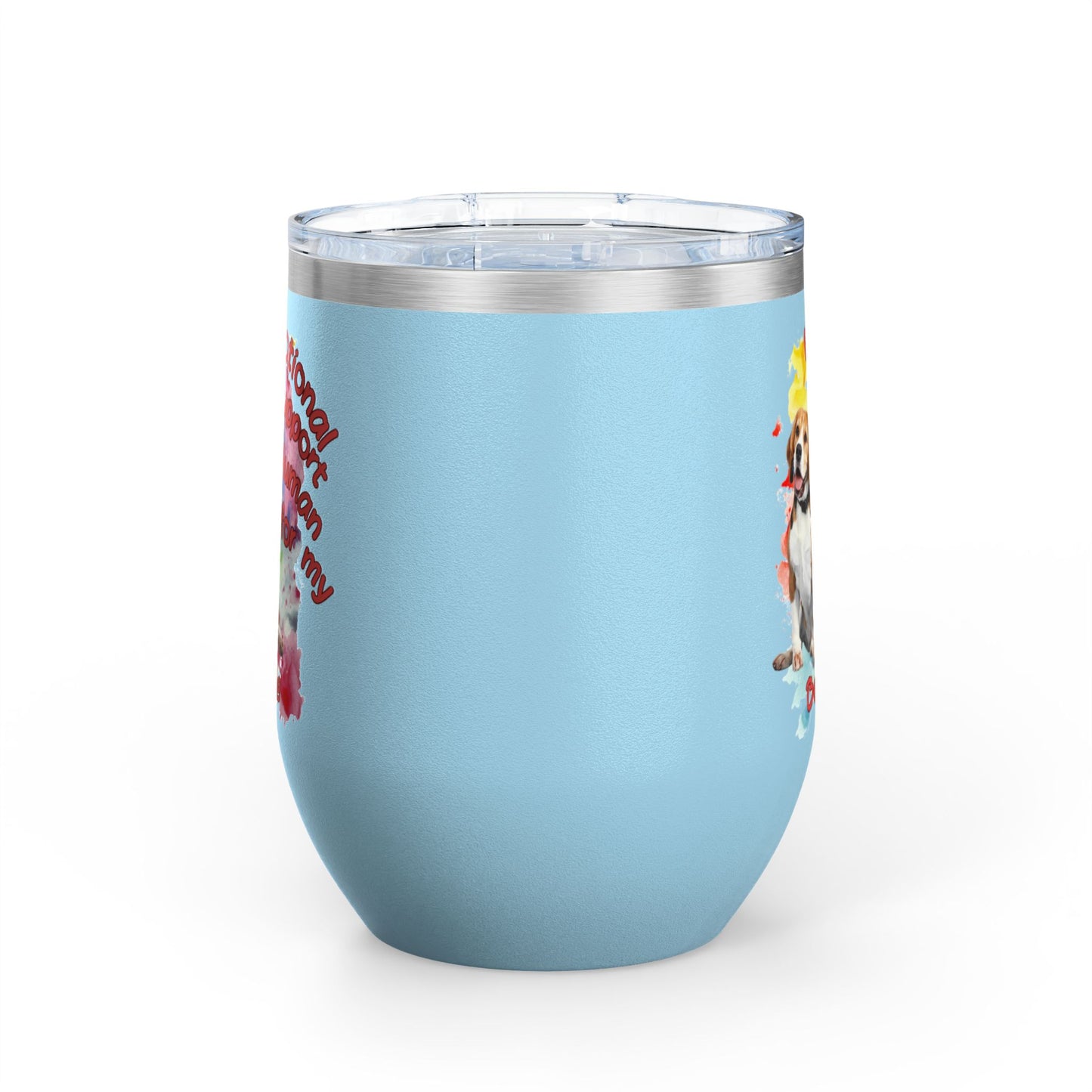 Emotional Support Human for my Beagle Wine Tumbler