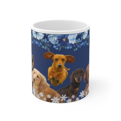 dacshund dog pack Ceramic Mug 11oz