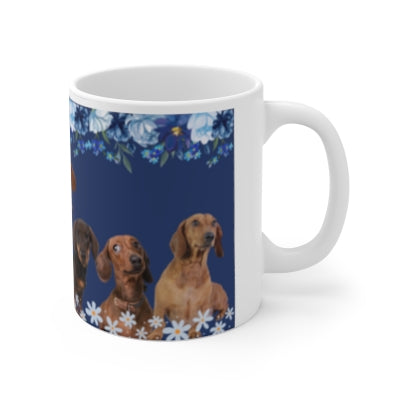 dacshund dog pack Ceramic Mug 11oz