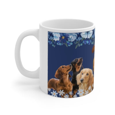 dacshund dog pack Ceramic Mug 11oz