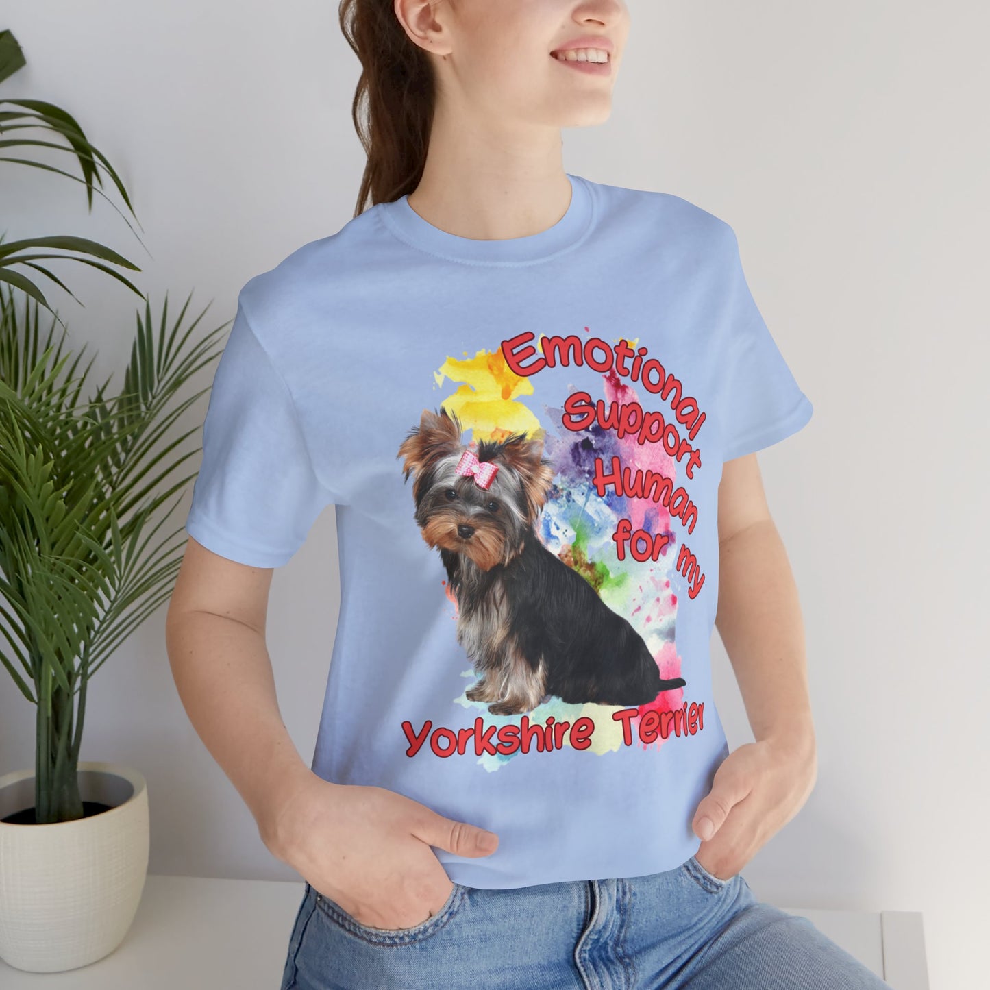 Emotional Support Human Yorkshire Terrier Tee