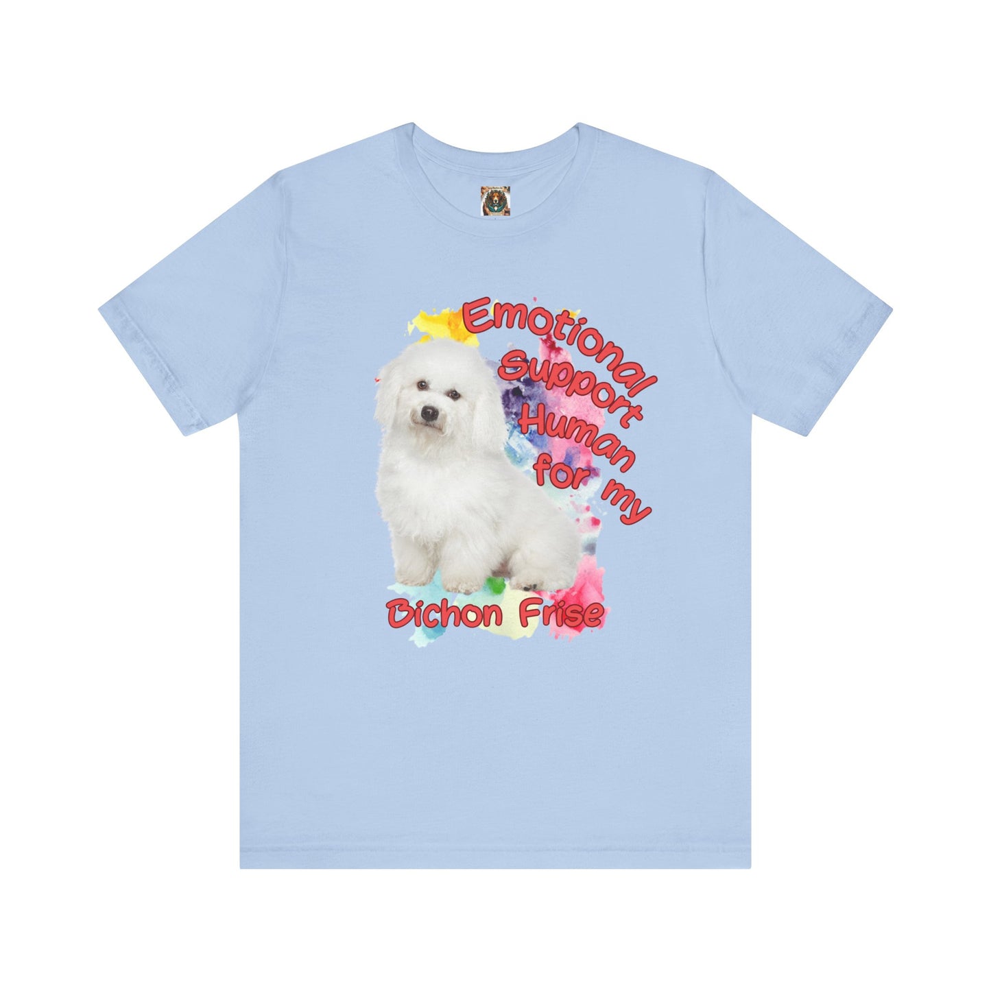 Emotional Support Human Bichon Frise Tee for Dog Lovers