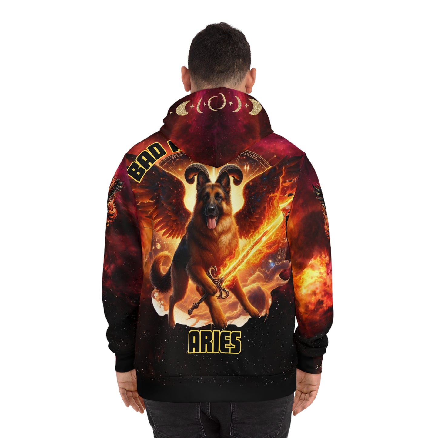 Cosmic Aries Hoodie - Bad Ass Zodiac Graphic Sweatshirt