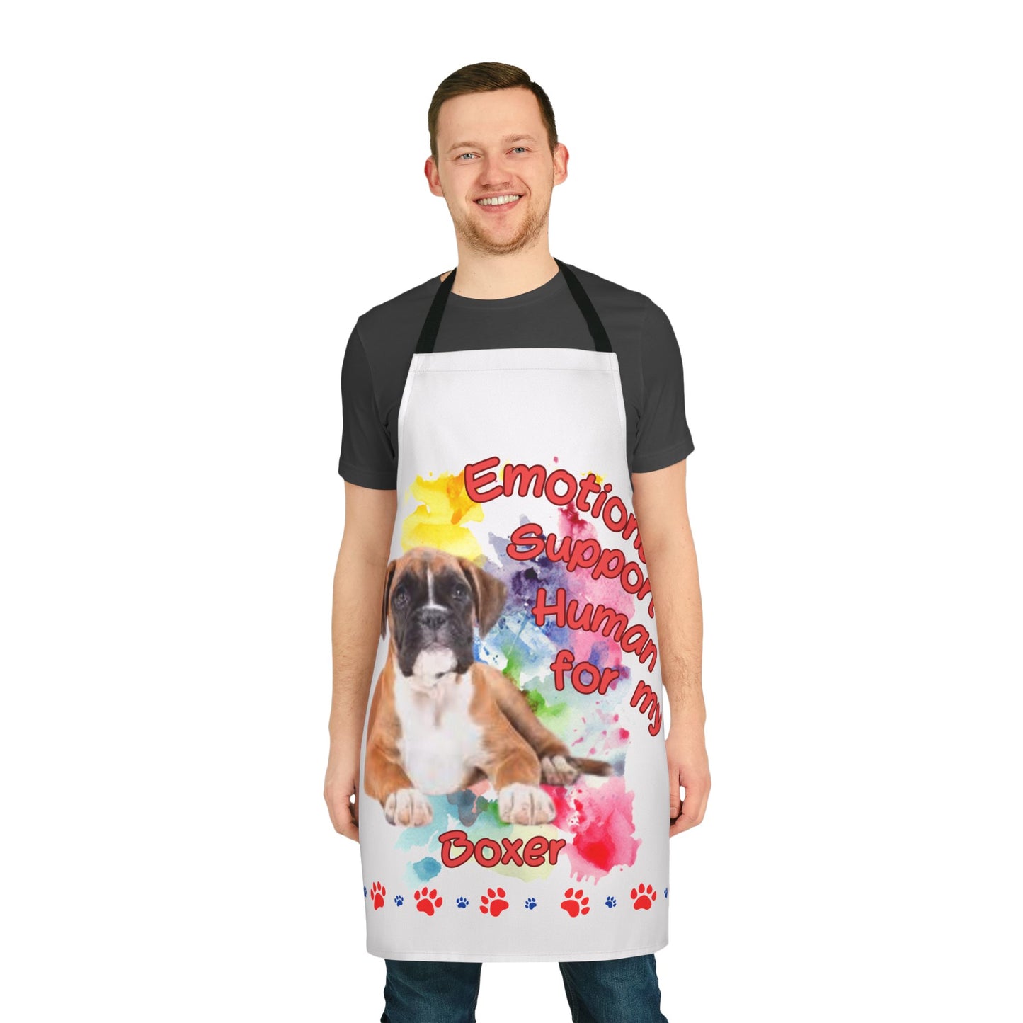 Emotional Support Human for my Boxer Apron