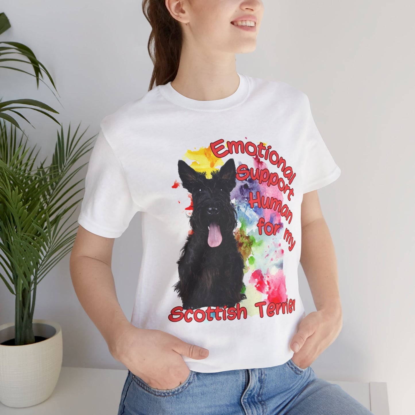 Emotional Support Human for Scottish Terrier Lovers tee